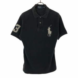 ポロバイラルフローレン ビッグポニー 半袖 ポロシャツ L グレー Polo by Ralph Lauren 鹿の子地 メンズ