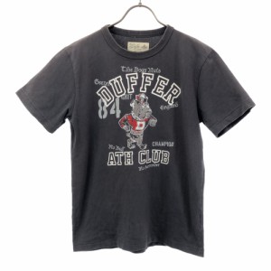 ザダファーオブセントジョージ プリント 半袖 Tシャツ S グレー The DUFFER of ST.GEORGE メンズ