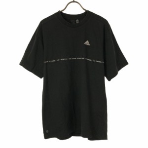 アディダス プリント 半袖 Tシャツ S ブラック adidas メンズ