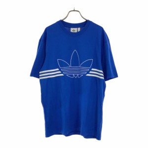 アディダス 未使用 トレフォイルロゴ 半袖 Tシャツ L ブルー adidas タグ付き メンズ