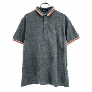 フレッドペリー 日本製 半袖 ポロシャツ S グレー系 FRED PERRY 鹿の子地 メンズ