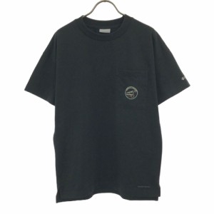 コロンビア 刺繍 半袖 Tシャツ S ブラック Columbia アウトドア メンズ