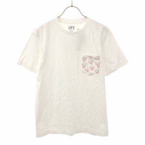 ユニクロ 未使用 KAWSコラボ プリント 刺繍 半袖 Tシャツ S ホワイト UNIQLO +J タグ付き メンズ