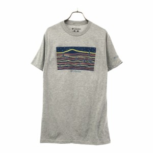 コロンビア プリント 半袖 Tシャツ S グレー Columbia アウトドア メンズ