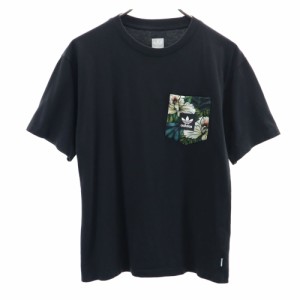 アディダス トレフォイルロゴ 半袖 Tシャツ M ブラック adidas メンズ