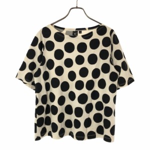 ユニクロ マリメッコ ドット 半袖 Tシャツ M ホワイト UNIQLO +J Marimekko レディース