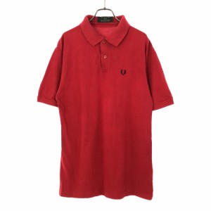 フレッドペリー 半袖 ポロシャツ 42 レッド FRED PERRY 鹿の子 メンズ