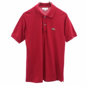 ラコステ 半袖 ポロシャツ FR2（US XS） レッド系 LACOSTE 鹿の子地 メンズ