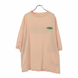 チャンピオン バックプリント 5分袖 ドルマンスリーブ Tシャツ L ライトピンク Champion レディース