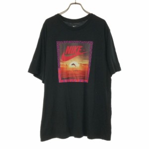 ナイキ プリント 半袖 Tシャツ XXL ブラック NIKE THE NIKE TEE ビッグサイズ メンズ