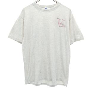 ラッセルアスレチック 90s USA製 半袖 シングルステッチ Tシャツ L グレー RUSSELL ATHLETIC バレーボール オールド ヴィンテージ メンズ