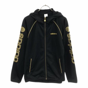 adidas 言い聞かせれ フード付き レディースジャージ 黒