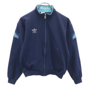 adidas - アディダス 80s ヴィンテージ デサント製 トレーニング ジャージジャケット 上下 セットアップ M ネイビー系 adidas スポーツ メンズ 古着 adidas アディダス 80s ヴィンテージ デサント製