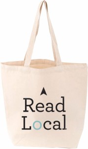 TOTE BAG(トートバック):READ LOCAL　エコバック　GIBBS SMITH　ギブス・スミス　アメリカ製　天然コットン