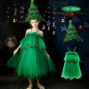 クリスマス衣装 子供 女の子 ワンピース 帽子 クリスマスツリー コスプレ クリスマス コスプレ サンタ コスプレ ワンピース ドレス セク