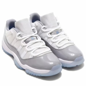 [ナイキ] エア ジョーダン 11 レトロ ロー AIR JORDAN 11 RETRO LOW ホワイト/セメントグレー/ユニバーシティブルー AV2187-140