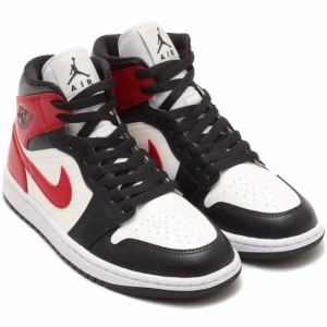 ナイキ エア ジョーダン 1 ミッド NIKE W AIR JORDAN 1 MID セイル/オフノワール/ホワイト/ジムレッド BQ6472-160