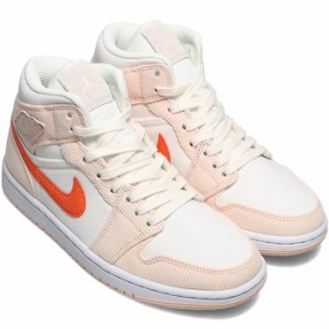 ナイキ エア ジョーダン 1 ミッド SE NIKE W AIR JORDAN 1 MID SE セイル/オレンジクウォーツ/ホワイト/オレンジ DA8009-108