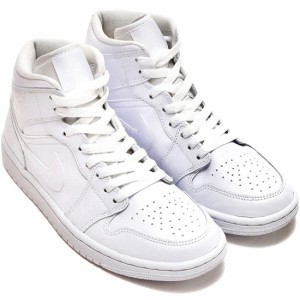 ナイキ エア ジョーダン 1 ミッド NIKE W AIR JORDAN 1 MID ホワイト/ホワイト/ホワイト DV0991-111