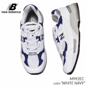 NEW BALANCE M992EC made in USA WHITE NAVY ニューバランス スニーカー ( 白 ホワイト 紺 ネイビー 990 993 996 メンズ )