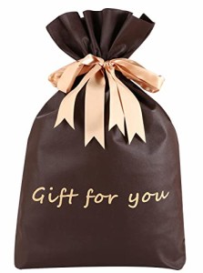 2枚-L-幅35×高さ50 ラッピング 袋 バレンタイン 大 2枚 リボン付きのギフト袋 クリスマス プレゼント 袋 大きい ギフトラッピング ギフ