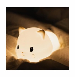 K-ねこ ナイトライト ベッドサイドランプ かわいい 授乳ライト 2色＆無階段調光 間接照明 おしゃれ 30/60分オートオフ機能 常夜灯 USB充