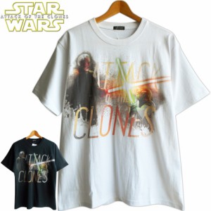 送料無料 Tシャツ スターウォーズ メンズ レディース エピソード2 クローンの攻撃 Star Wars Episode II Attack of the Clones 限定 激レ