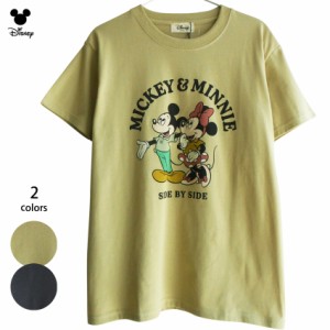 送料無料 Tシャツ ミッキー ミニー disney レディース メンズ デート tdl レトロ 肌色 ８０年代 ゆったり ぽっちゃり かわいい ペアルッ