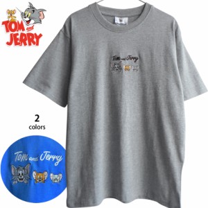 送料無料 トムとジェリー メンズ Tシャツ 半袖 刺繍 ニブルス タフィー 大きめ かわいい Tom&Jerry アメコミ レディース ビッグＴシャツ 