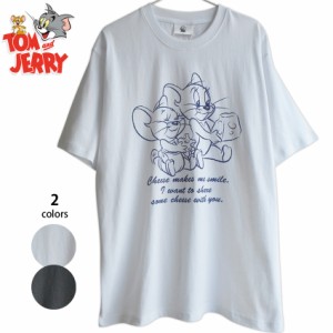 送料無料 トムとジェリー ジェリー タフィー ニブルス メンズ Tシャツ 半袖 チーズ かわいい Tom&Jerry ビッグフェイス アメコミ レディ