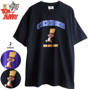 送料無料 トムとジェリー メンズ Tシャツ 半袖 ジェリー チーズ 逃走中 アメリカンコミック かわいい Tom&Jerry アメコミ レディース ビ