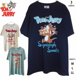 送料無料 トムとジェリー メンズ Tシャツ 半袖 ジェリー チェリーパイ アメリカンコミック かわいい Tom&Jerry アメコミ レディース ビッ