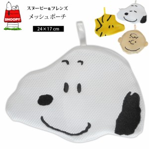 送料無料 スヌーピー ウッドストック チャーリーブラウン メッシュ ポーチ コスメポーチ ペンケース 化粧ポーチ PEANUTS SNOOPY 筆入れ 