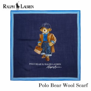 ポロ ラルフローレン レディース ポロベア ウール スカーフ WF0110 ラルフ ベア テディベア 刺繍  POLO RALPH LAUREN プレゼント