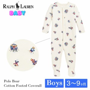 ポロ ラルフローレン ポロベア ベビー カバーオール 320879512 長袖 ホワイト 白 POLO RALPH LAUREN BABY クマ ベア プレゼント 出産祝い