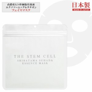 ヒト幹細胞 白玉素肌 フェイスマスク 30枚 大容量 ステムセル ホワイト ヒト幹細胞培養液 ヒトカン CICA シカ グルタチオン シートマスク
