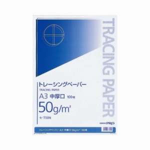 コクヨ ナチュラルトレーシングペーパー中厚口　Ａ３　５０ｇ／ｍ２　１００枚　無地 ｾ-T58N