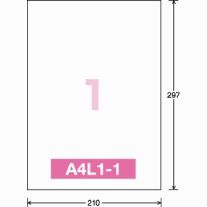 コクヨ インクジェットプリンタ用紙ラベル　Ａ４　ノーカット　５０枚 KJ-2510