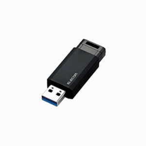 エレコム ノック式ＵＳＢメモリ　ＵＳＢ３．１　６４ＧＢ　ブラック MF-PKU3064GBK