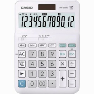 カシオ計算機 Ｗ税率電卓　ＤＷ−２００ＴＣ−Ｎ DW-200TC-N