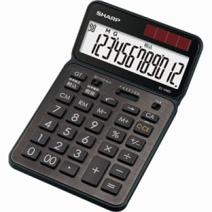 シャープ シャープ　カラーデザイン電卓　ブラック系スタイリッシュブラック　１２桁 EL-VN83-BX