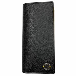 グッチ 財布 メンズ 610467 GUCCI 長財布 インターロッキングG レザー ブラック/イエロー系 アウトレット 610467 CAO2N 1041