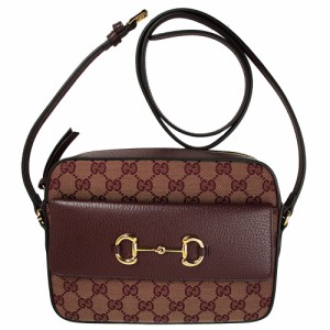 グッチ バッグ レディース GUCCI 斜め掛けショルダーバッグ クロスボディバッグ ホースビット 1955 GGキャンバス バーガンディ 645454 9Y