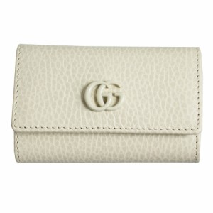 グッチ キーケース レディース GUCCI GGマーモント レザー ホワイト系 456118 17WEN 9022