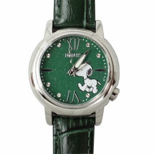 スヌーピー 腕時計 レディース PEANUTS グリーン 数量限定モデル シリアルナンバー入り SN-1035-B