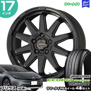 ブリヂストン 215/45R17 サマータイヤホイールセット プリウス etc (BRIDGESTONE POTENZA S007A & LEONIS NAVIA01 5穴 100)