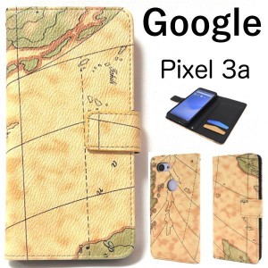 Google Pixel 3a ケース/Pixel 3a ケース/グーグル ピクセル スリーエー ケース/Pixel 3a /スマホケース/地図手帳型ケース