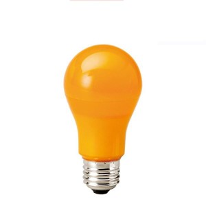 カラー電球 LED電球 オレンジ色 橙色 口金 E26  防水 調光 オレンジ 橙　MPL-B-5/ORANGE　