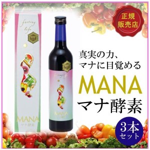 マナ酵素 MANA酵素 500ml 3本セット 酵素ドリンク ファスティング 酵素 生食 ローフード 酵素飲料 乳酸菌 酵母 発酵熟成 原液 正規販売店