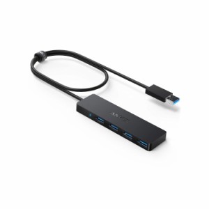 Anker USB3.0 ウルトラスリム 4ポートハブ 改善版 USB ハブ 60cm ケーブル バスパワー 軽量 コンパクト PC USBハブ